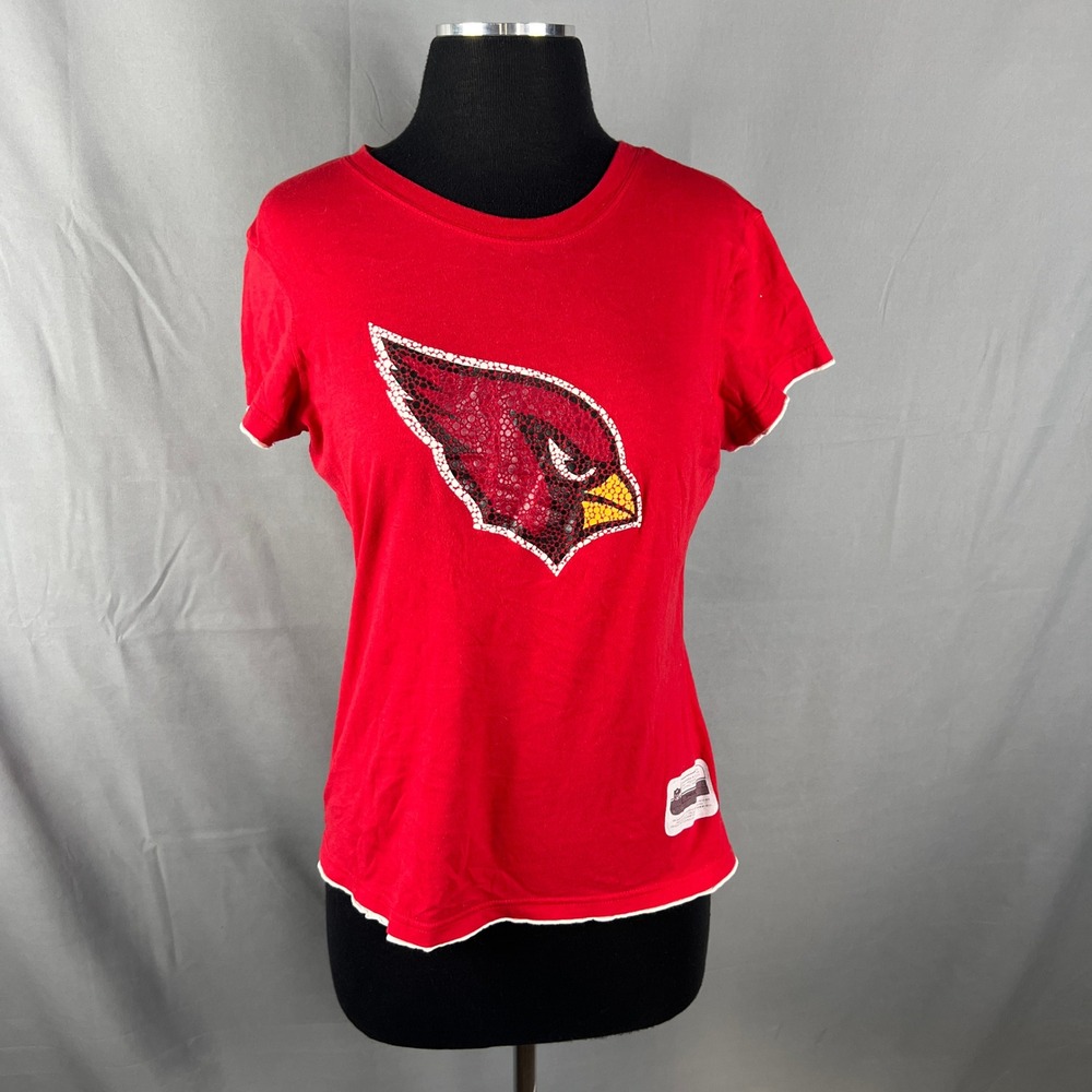 Arizona Cardinals American Football Team Top Womens Medium Red Cotton Reebok NFL